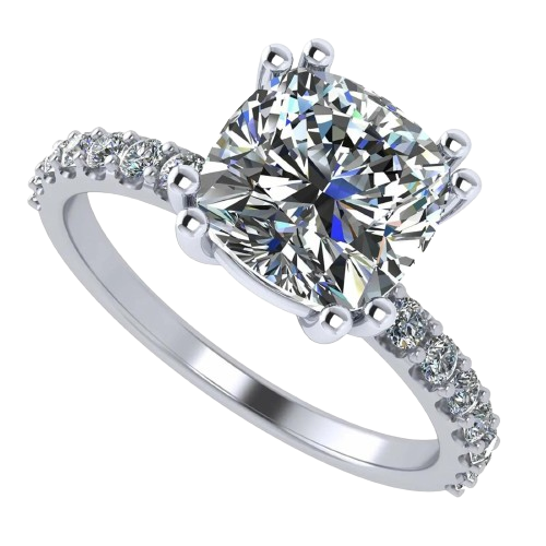 Lucita Solitaire Round Cut Engagement Wedding Ring