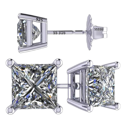 Double Square Dancing Stone Necklace Pendant