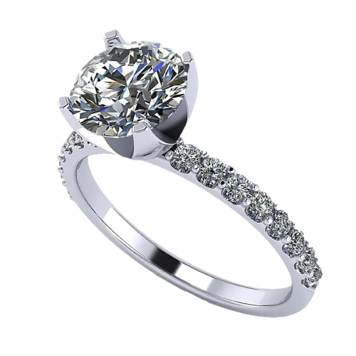 2.00ct Asscher Cut Halo Necklace