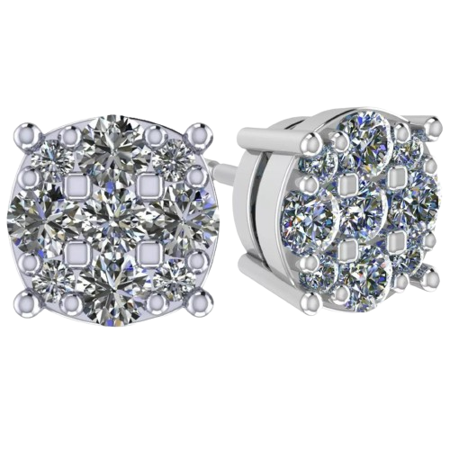 Round Halo Birthstone Necklace