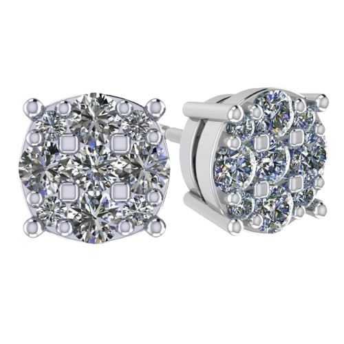 Round Halo Birthstone Necklace