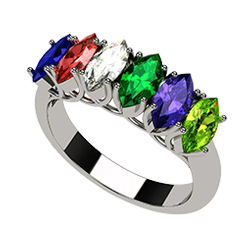 Oval Rope Mothers Ring