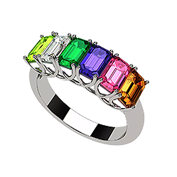 Heart & Pear Dancing Stone Necklace