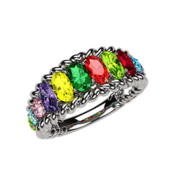 Oval Rope Mothers Ring