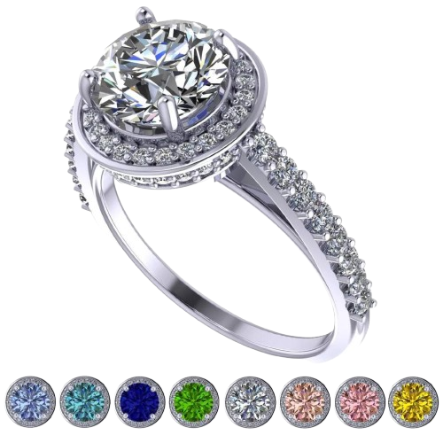 NANA Jewels Round Sterling Silver Engagement Rings