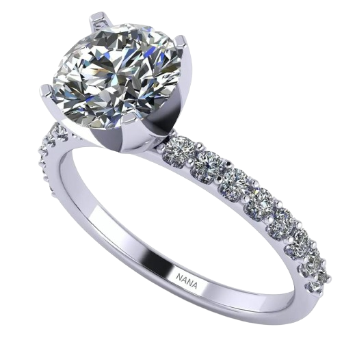 Simulated Diamond Zirconia Engagement Ring 