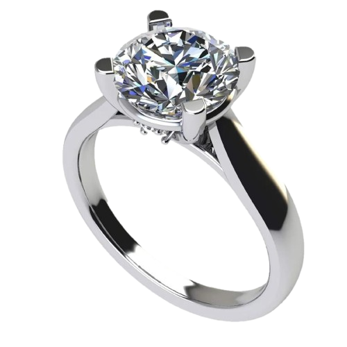 NANA Jewels Lucita Solitaire Round Cut Engagement Wedding Ring