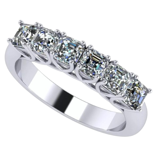 2.00ct Asscher Cut Halo Necklace