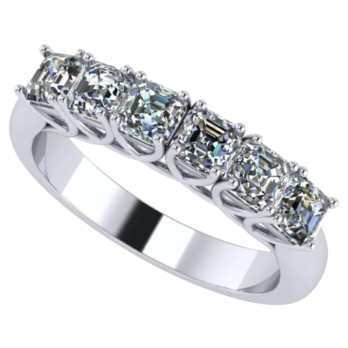 2.00ct Asscher Cut Halo Necklace