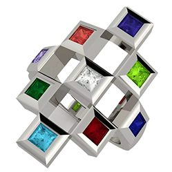 NANA Tic Tac Toe Mothers Ring