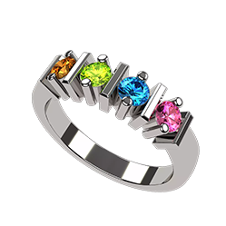 Simulated Birthstones Mothers Ring