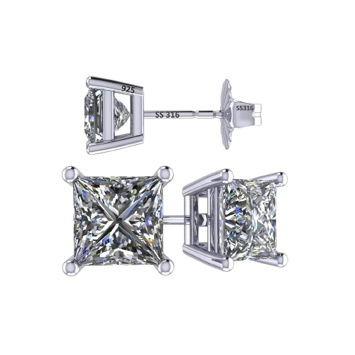 Double Square Dancing Stone Necklace Pendant