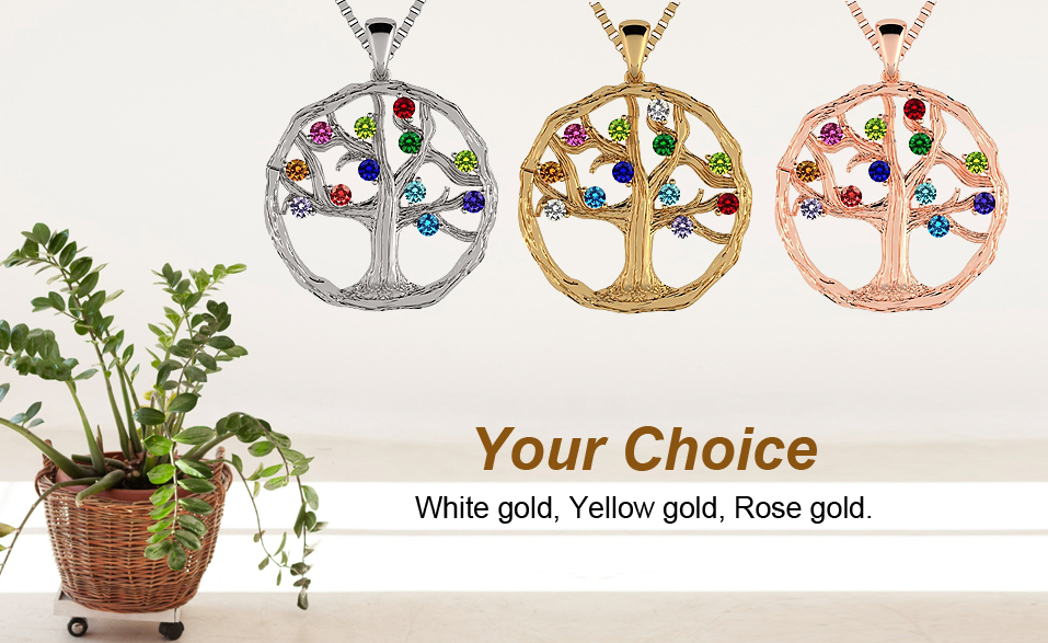 MiniJewelry Ciondolo Albero Della Vita Con Cristallo Verde - Per Bracciali, Collane, Portachiavi, Regalo Donna