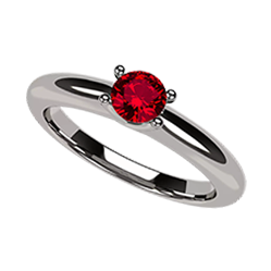 925 Sterling Silver Lucita Solitaire Birthstone Ring