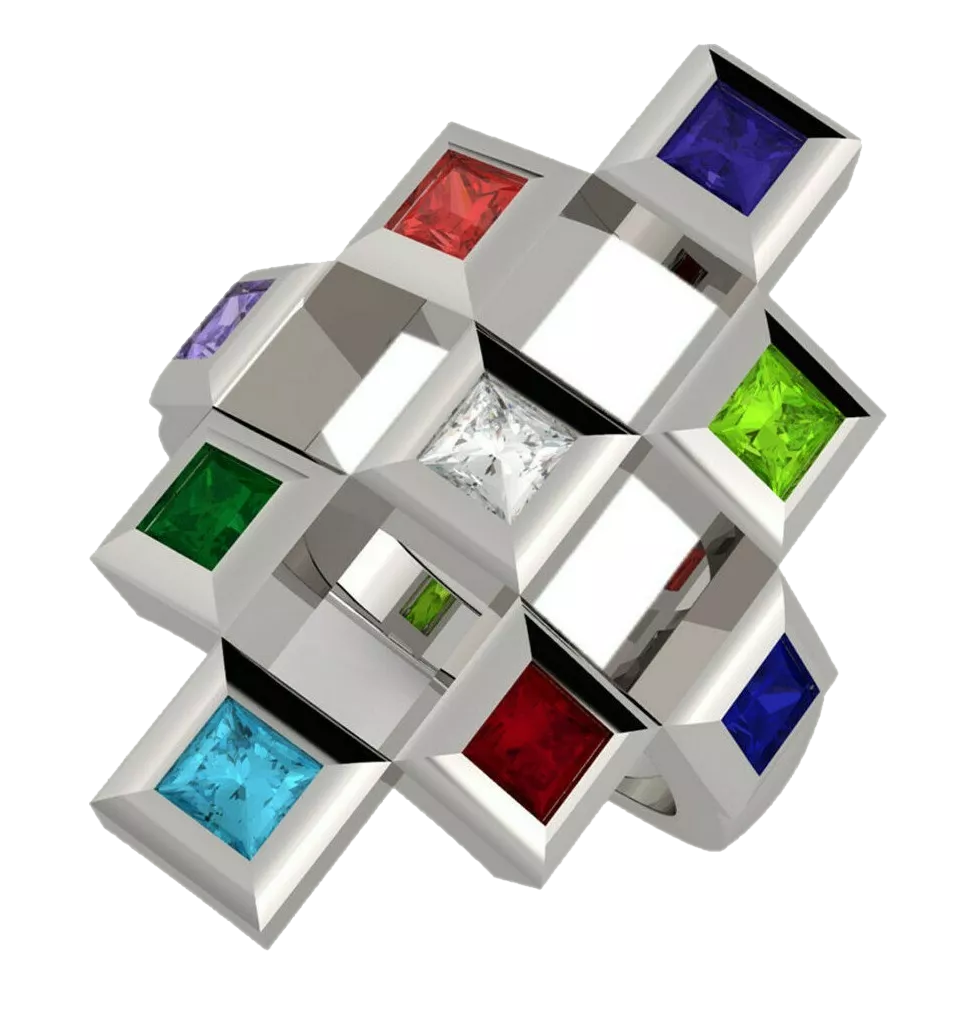 Family Cross Birthstone Mothers Necklace