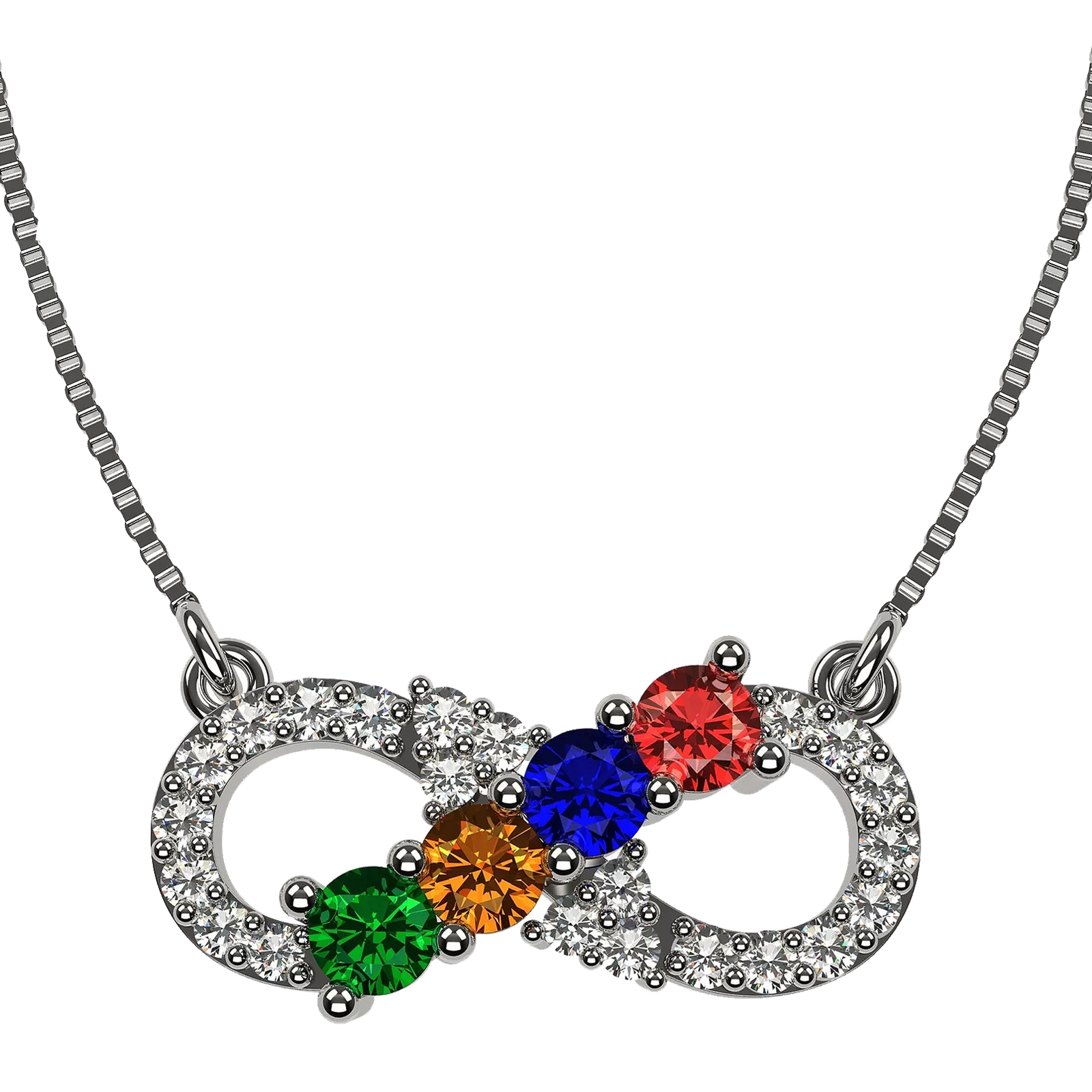 Infinity Birthstone Necklaces for Women